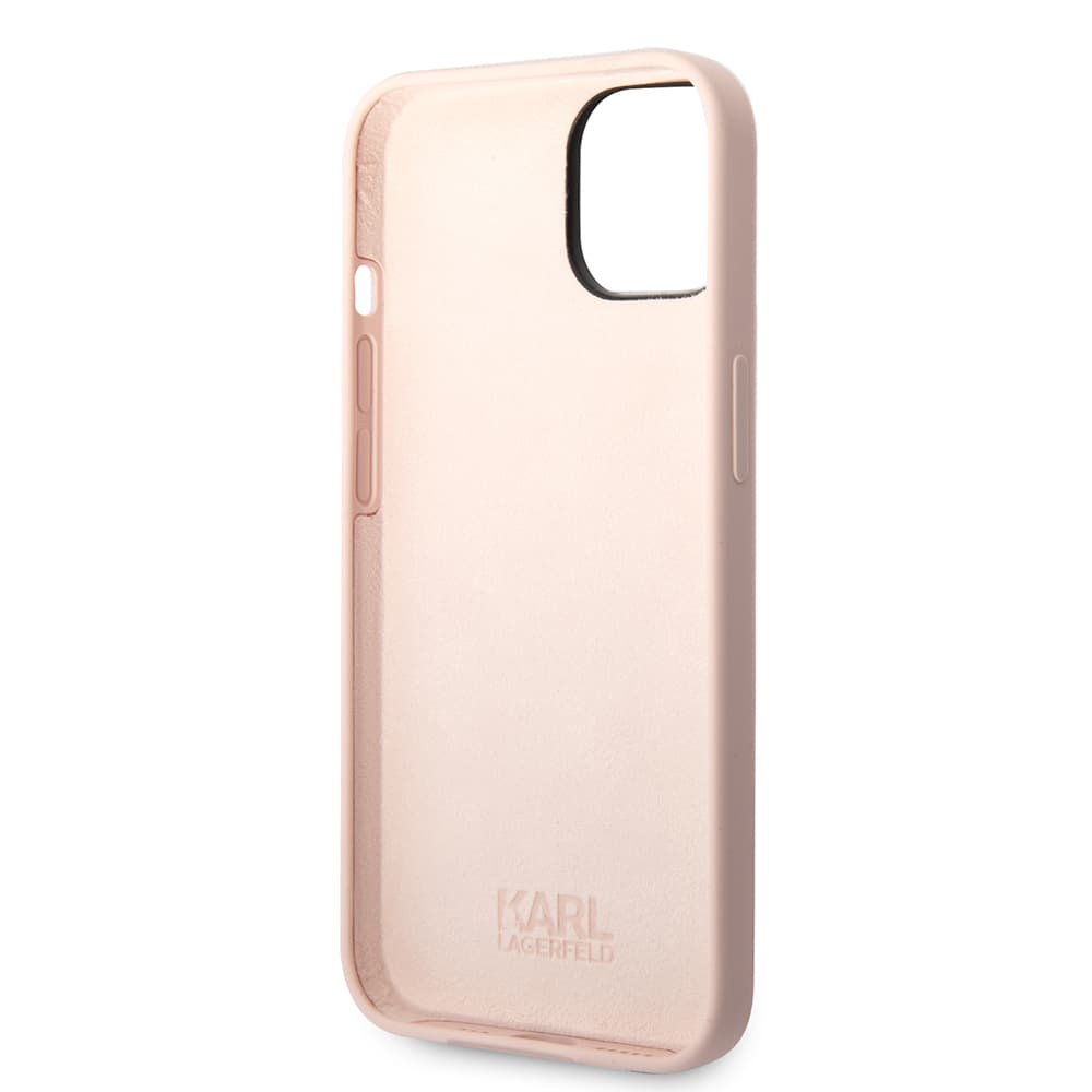 Karl Lagerfeld Silicone pouzdro iPhone 14 Plus růžová Choupette Body - náhled 4
