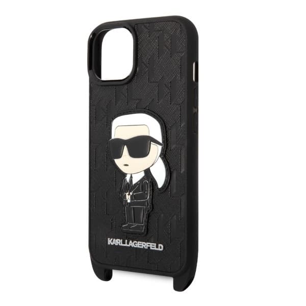 Karl Lagerfeld Hardcase Monogram iPhone 14 Plus Ikonik Patch černá - náhled 4