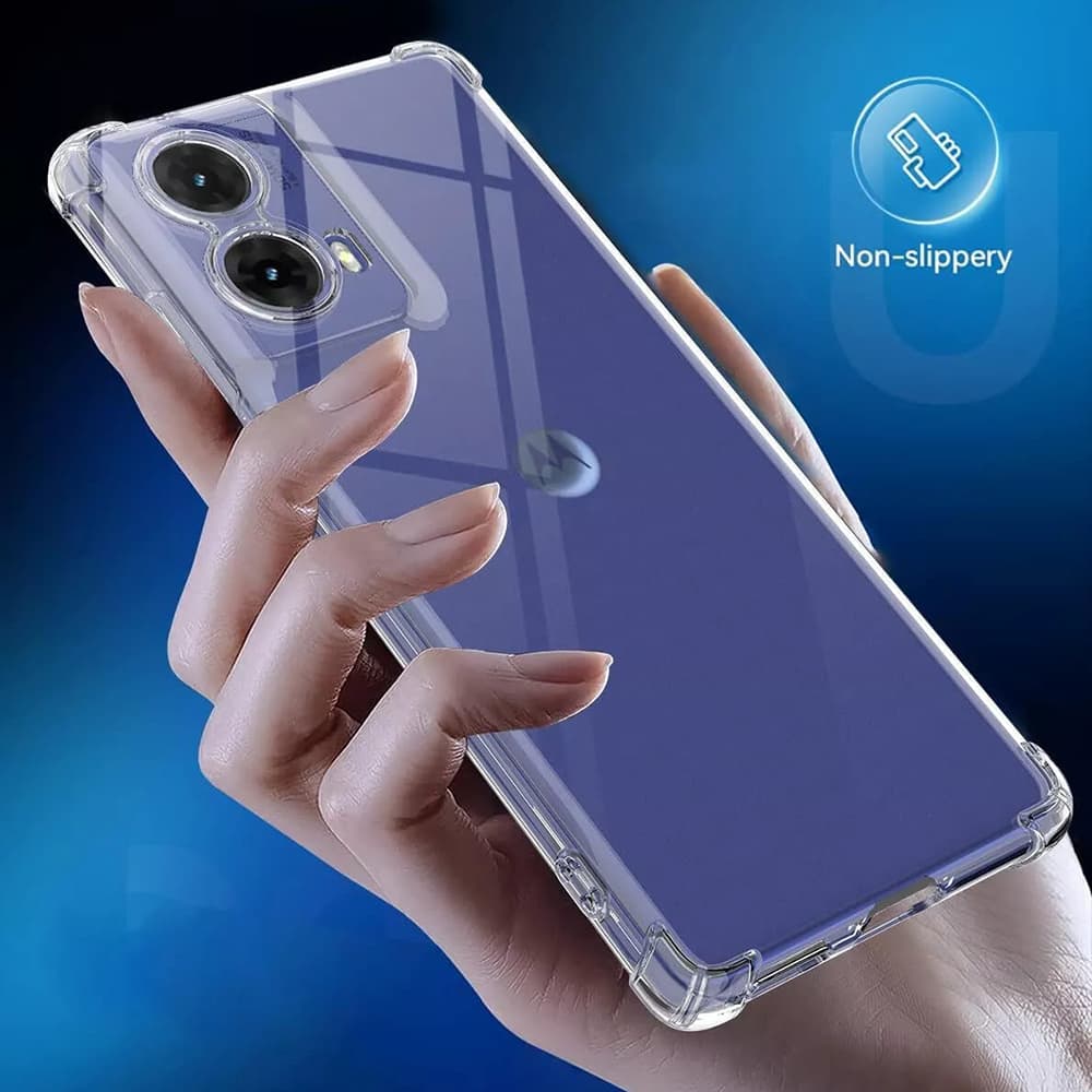 Techsuit silikonové odolné pouzdro Motorola Moto G85 čiré - náhled 4