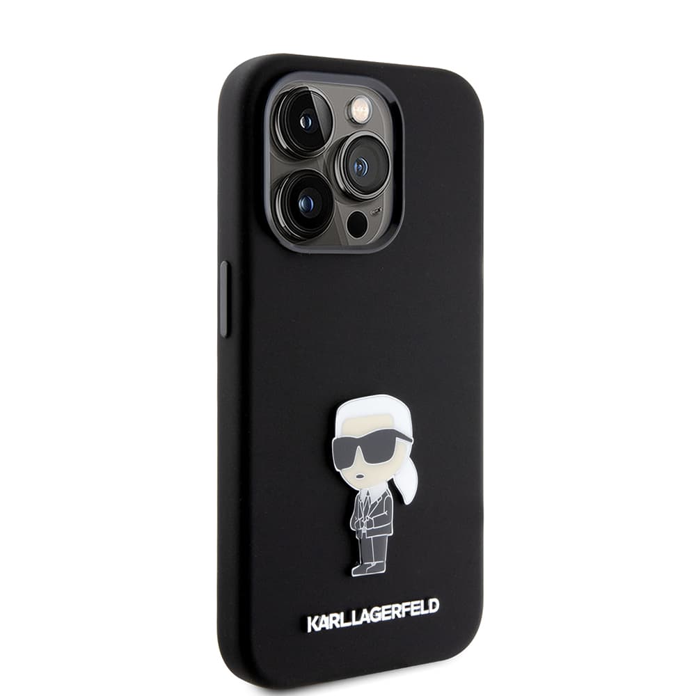 Karl Lagerfeld Silicone iPhone 15 Pro Ikonik růžový - náhled 4