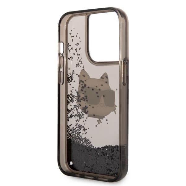 Karl Lagerfeld Hardcase Glitter iPhone 14 Pro Max Choupette Head černá - náhled 4