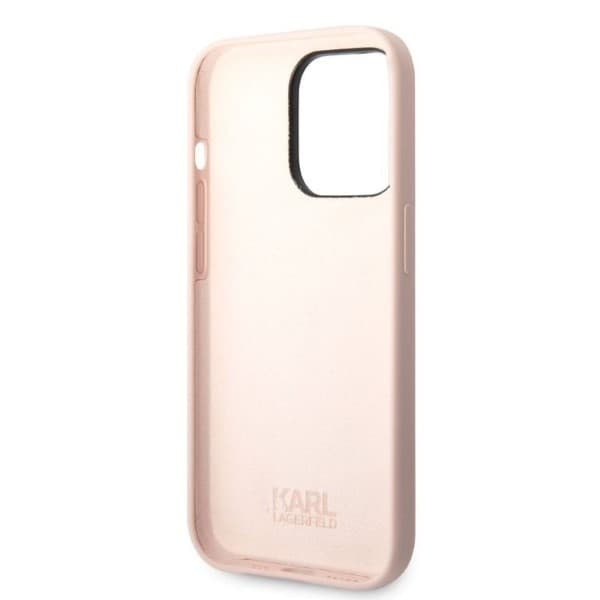 Karl Lagerfeld Silicone pouzdro iPhone 14 Pro Max růžové Ikonik - náhled 4