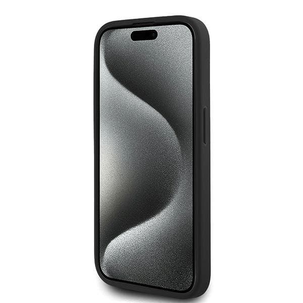 Karl Lagerfeld Diagonal Quilted Script iPhone 15 Pro černý - náhled 4