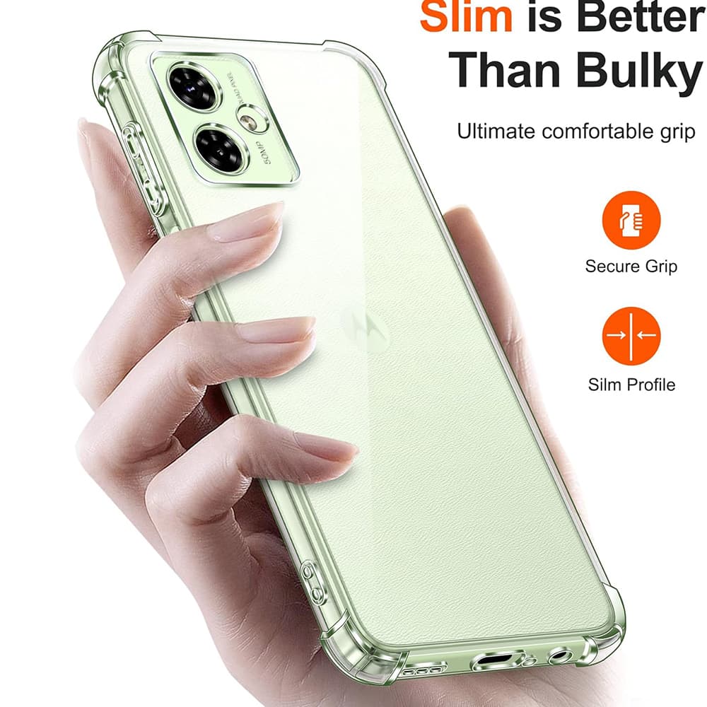 Techsuit Shockproof průhledný silikonový obal Motorola Moto G55 průhledný - náhled 4