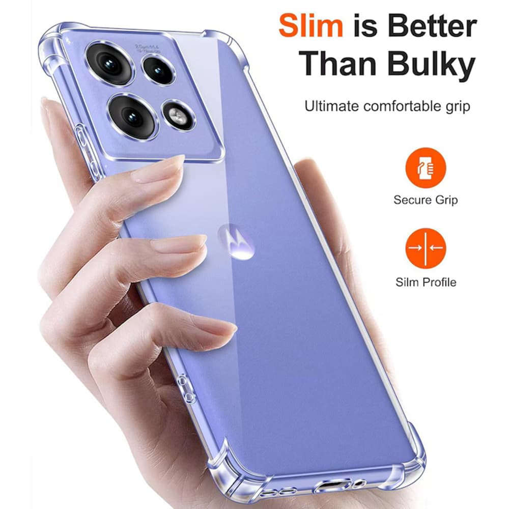 Techsuit Shockproof silikonový obal Motorola Edge 50 průhledný - náhled 4