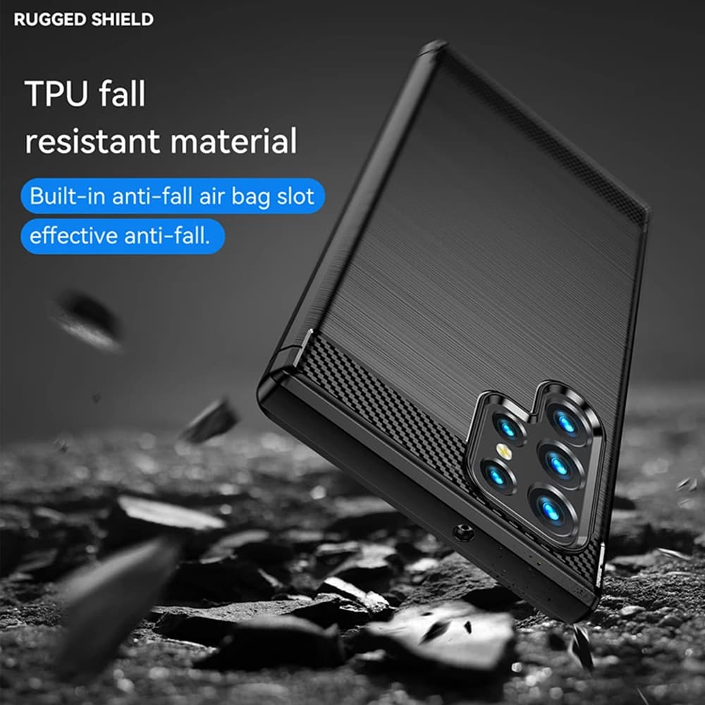 Techsuit Carbon Silicone pro Oppo A40 4G A60 5G černá - náhled 4