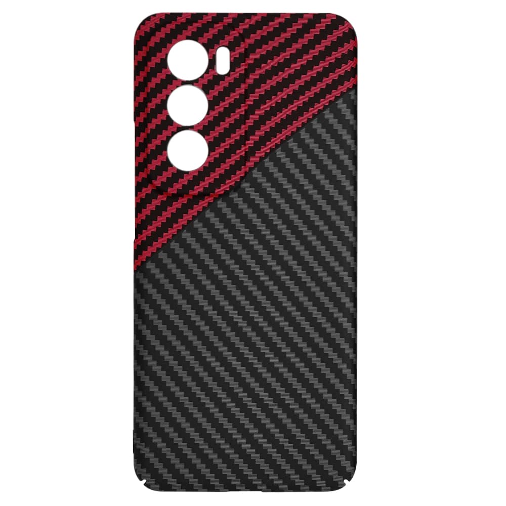 Techsuit Carbonite FiberShell pro Oppo Reno12 Red Vortex - náhled 4