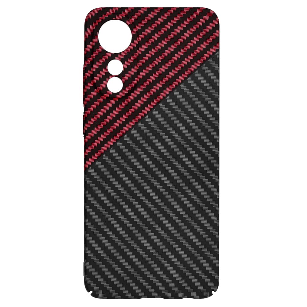 Obal Techsuit Carbonite FiberShell Oppo A78 4G Red Vortex - náhled 4