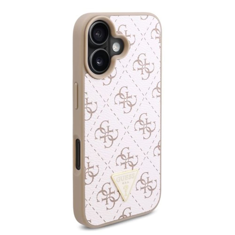 Guess Hardcase 4G Triangle Metal Logo iPhone 16 Plus bílý - náhled 4