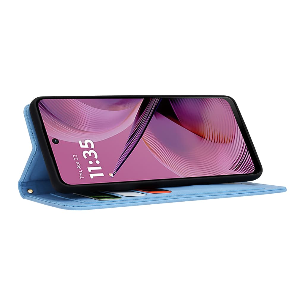Techsuit FlipCraft Motorola Moto G55 v zářivě modré barvě - náhled 4