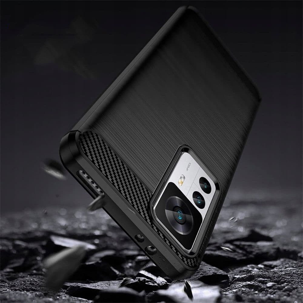 Techsuit Karbon Silikon Xiaomi 12T 12T Pro Černý - náhled 4