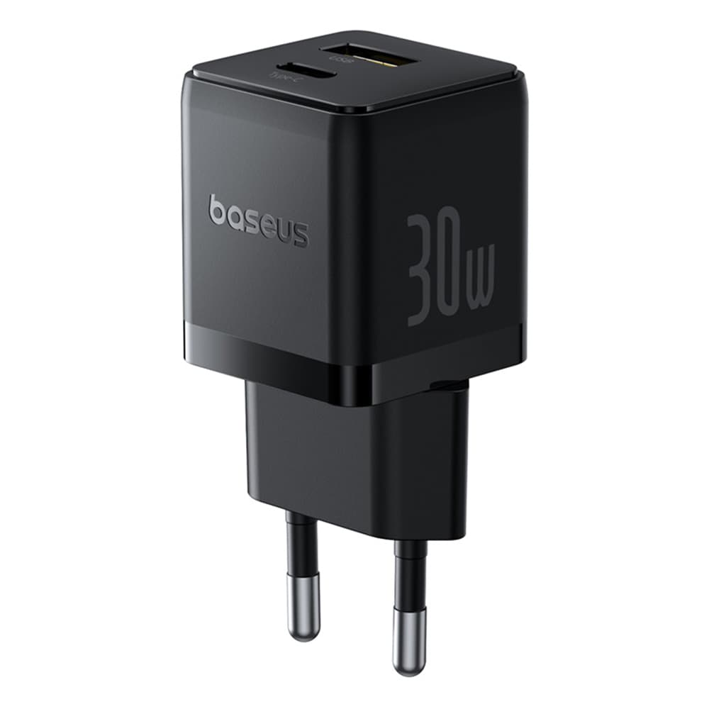 Nabíječka na zeď Baseus Palm 2v1 USB Type-C 30W černá Cluster - náhled 4