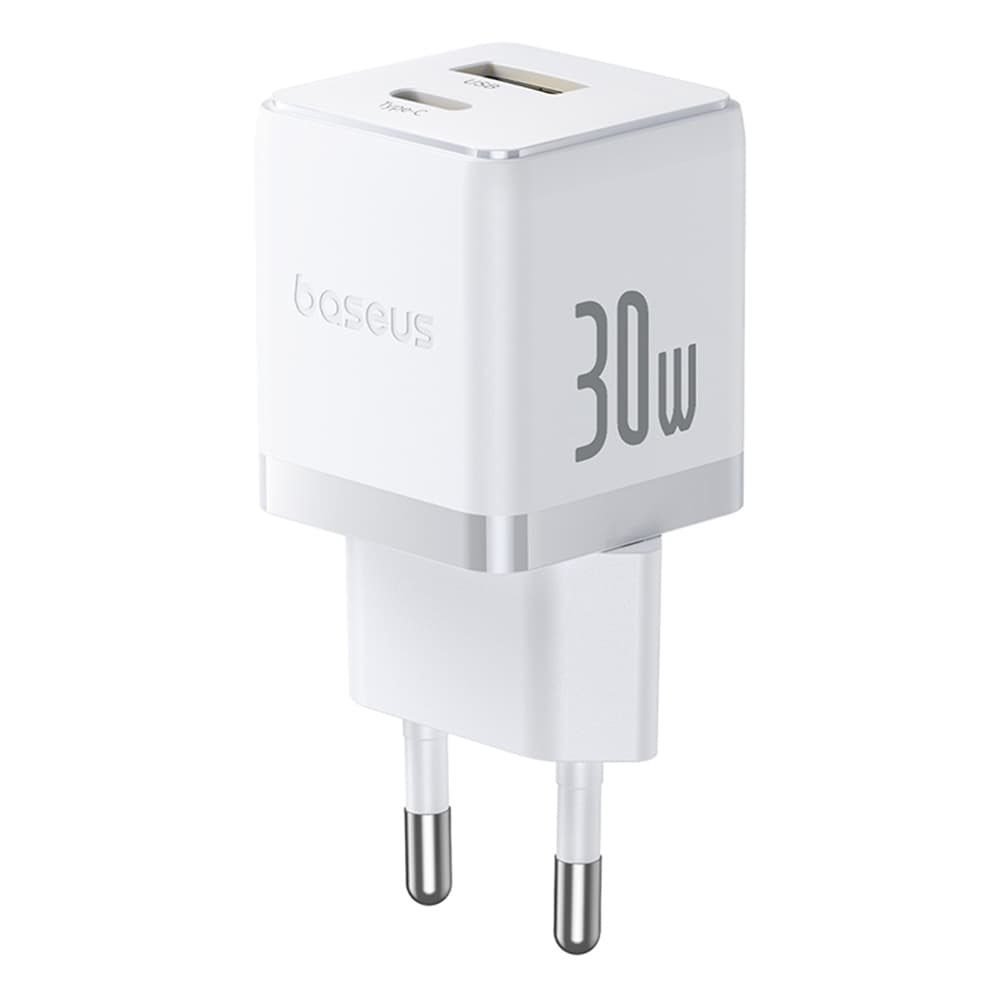 Baseus Wall Charger Palm 30W Rychlonabíječka 2v1 USB Type-C Měsíční bílá - náhled 4