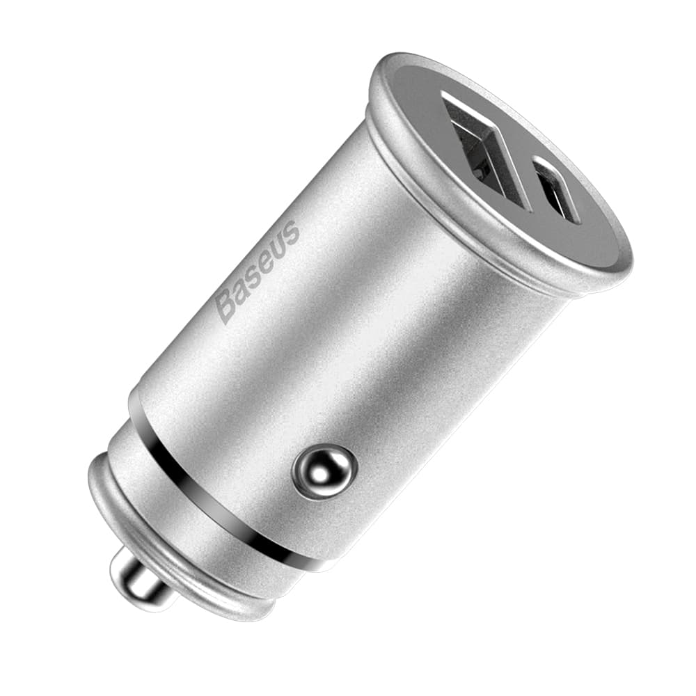 Baseus Car Charger Circular Metal Type-C USB PPS 30W Multi Protocol stříbrná - náhled 4