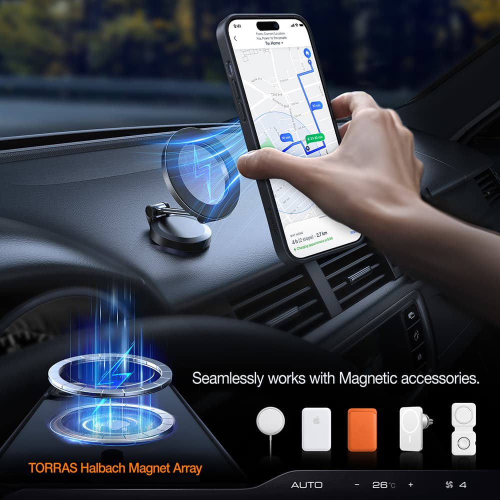Torras Pstand MagSafe pro iPhone 15 černý - náhled 4