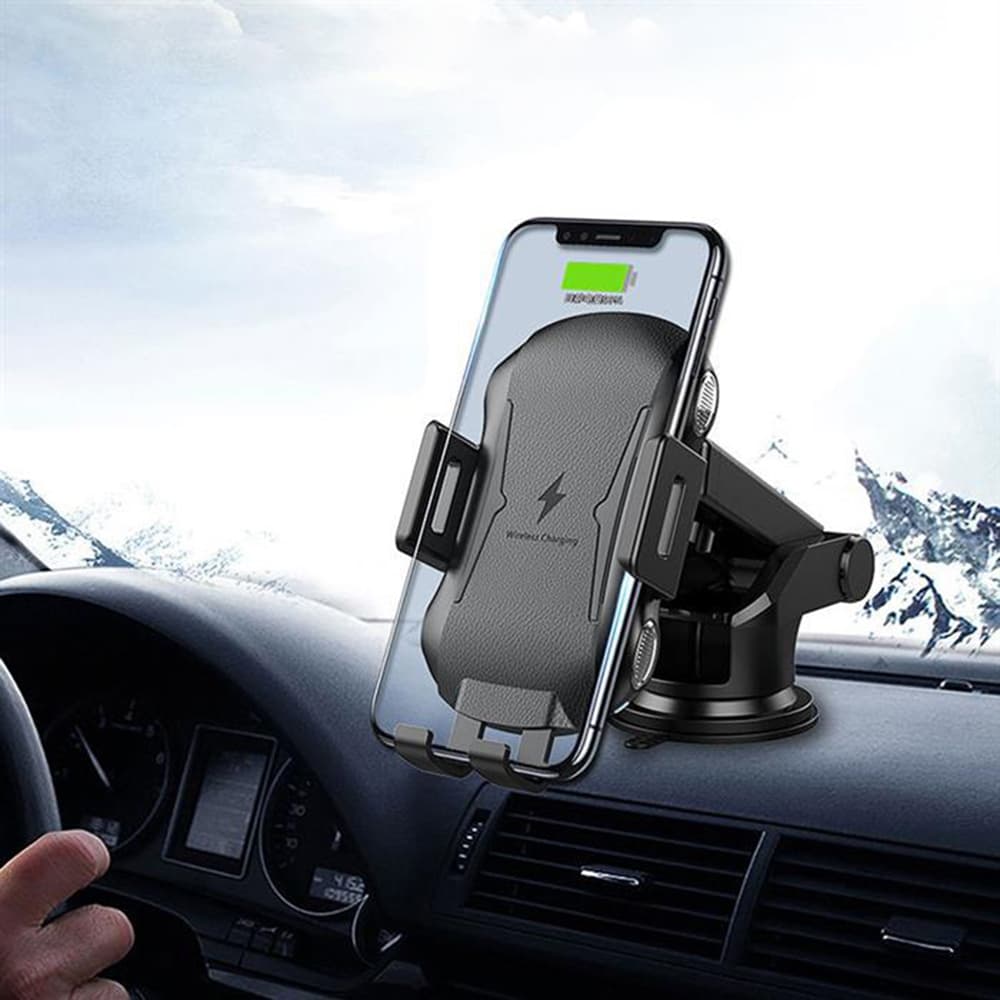 Techsuit Držák do auta bezdrátové nabíjení CAPD032 10W Černý - náhled 4