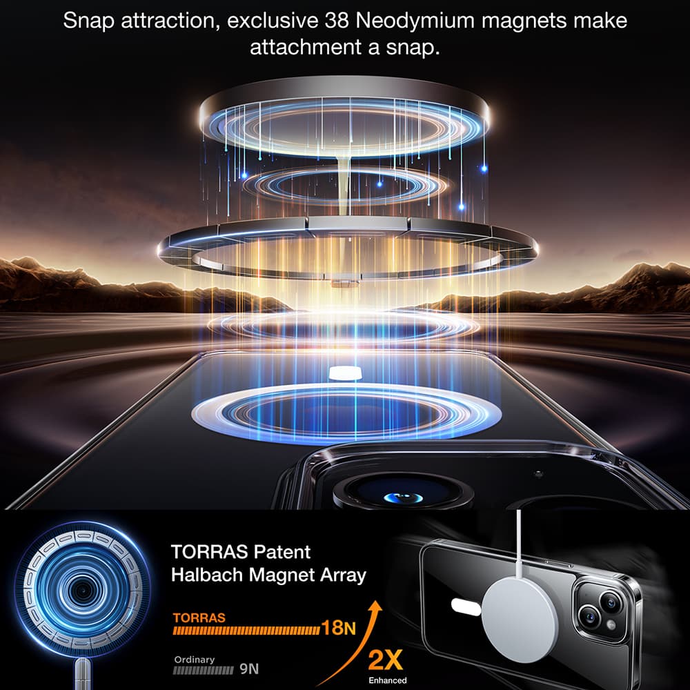 Torras Diamond MagSafe Series iPhone 15 průhledný - náhled 4