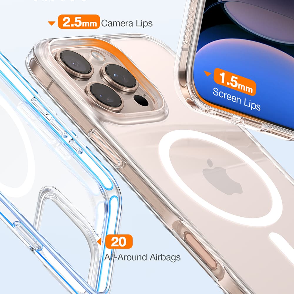 Torras Diamond MagSafe Series iPhone 16 Pro průhledný - náhled 4
