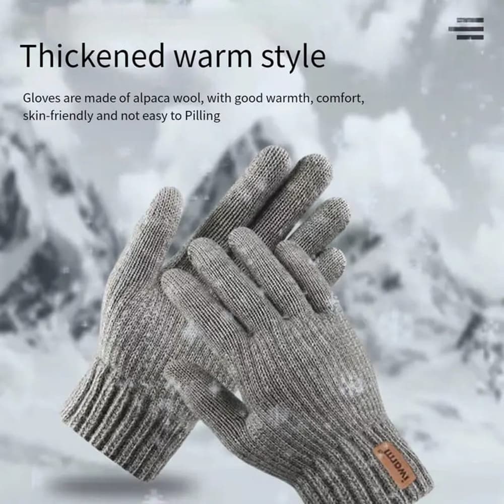 Iwarm Rukavice ST0016 z alpaka vlny velikost 22 cm námořnická modrá - náhled 4
