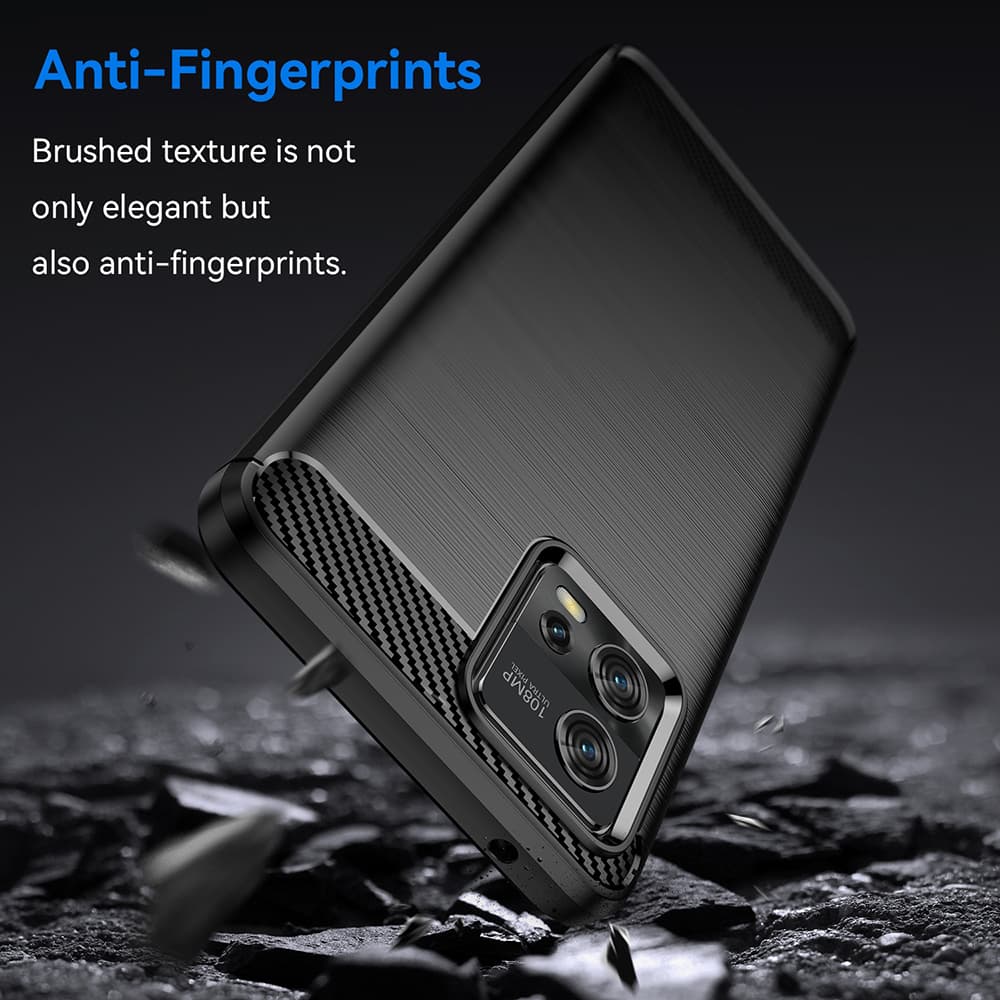 Techsuit Karbon Silikon Motorola Moto G72 Černý - náhled 4