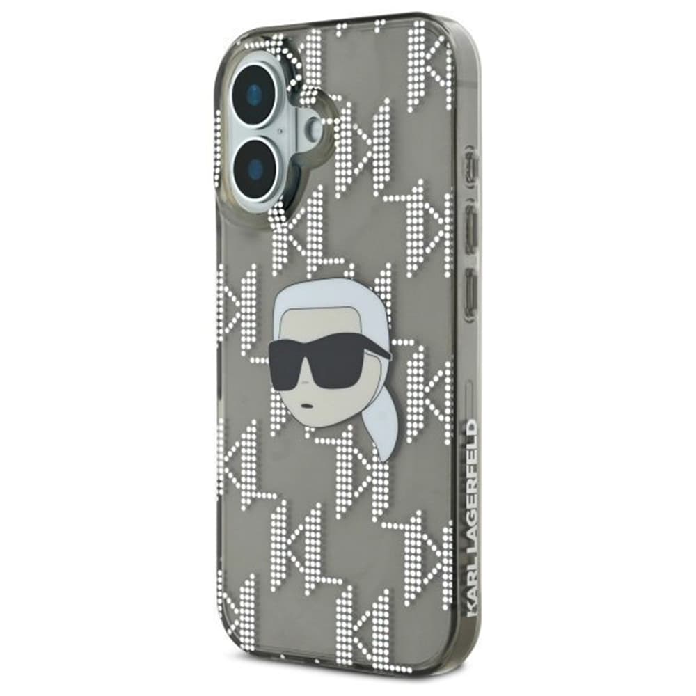 Karl Lagerfeld IML Luxury Electroplated iPhone 16 Karl Head růžová - náhled 4