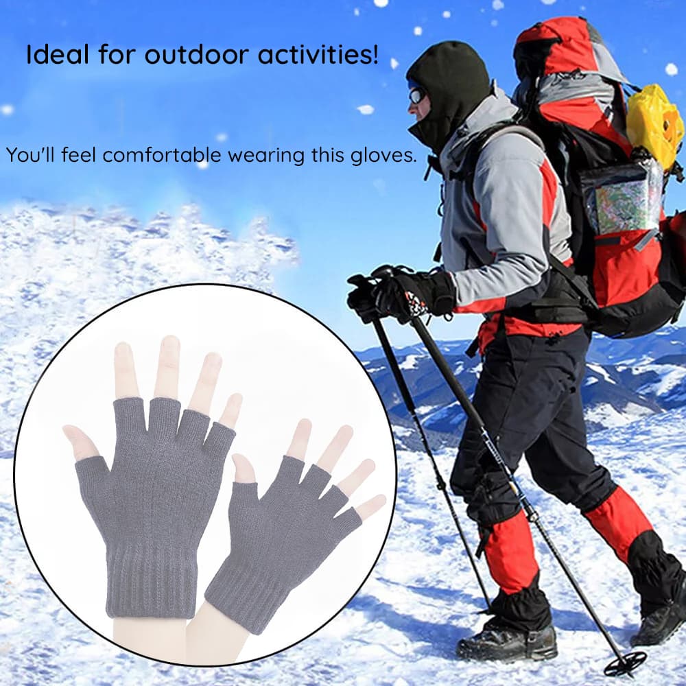 Rukavice Techsuit ST0014 z alpaka vlny bez prstů velikost 17 cm námořnická modrá - náhled 4