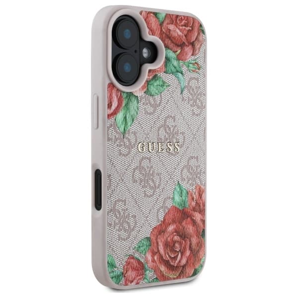 Guess Hardcase 4G Flower Print MagSafe iPhone 16 růžová - náhled 4