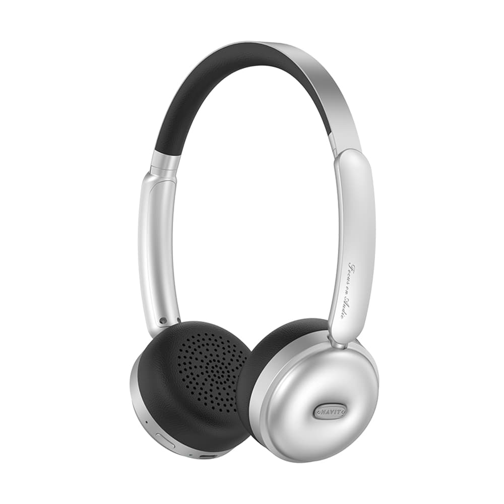Havit bezdrátová sluchátka H616BT na uši Bluetooth 5.4 400mAh Type-C stříbrná černá - náhled 4