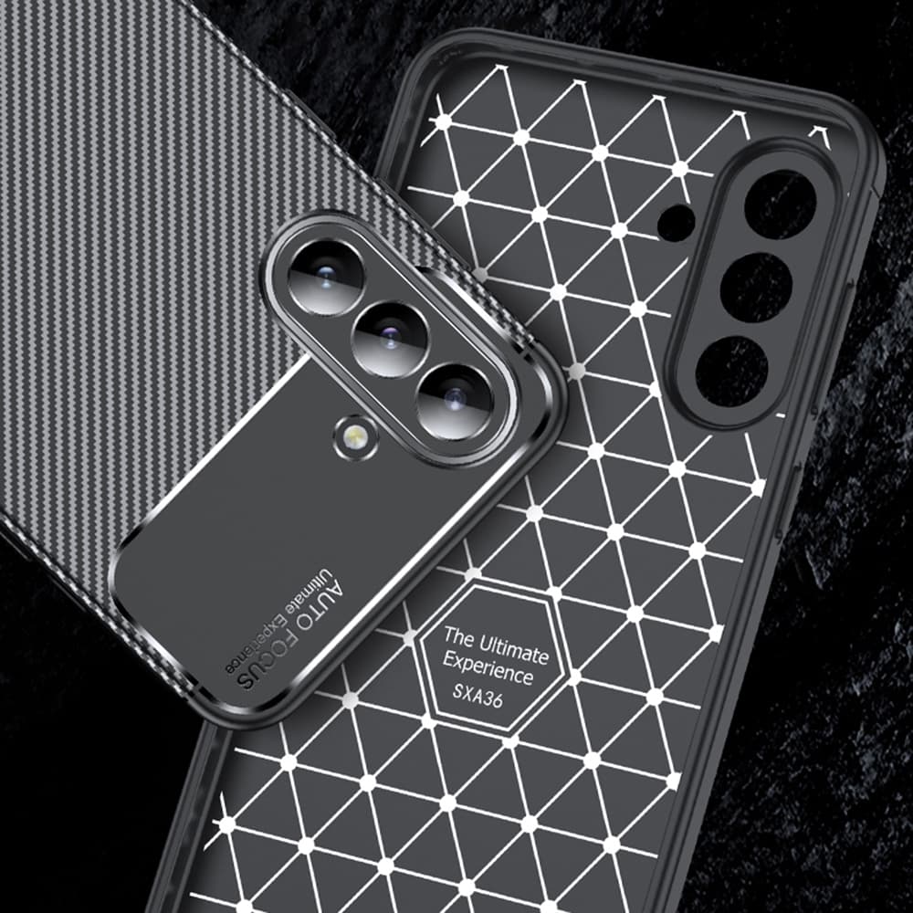 Techsuit CarbonFiber pouzdro pro Samsung Galaxy A56 5G černé - náhled 4