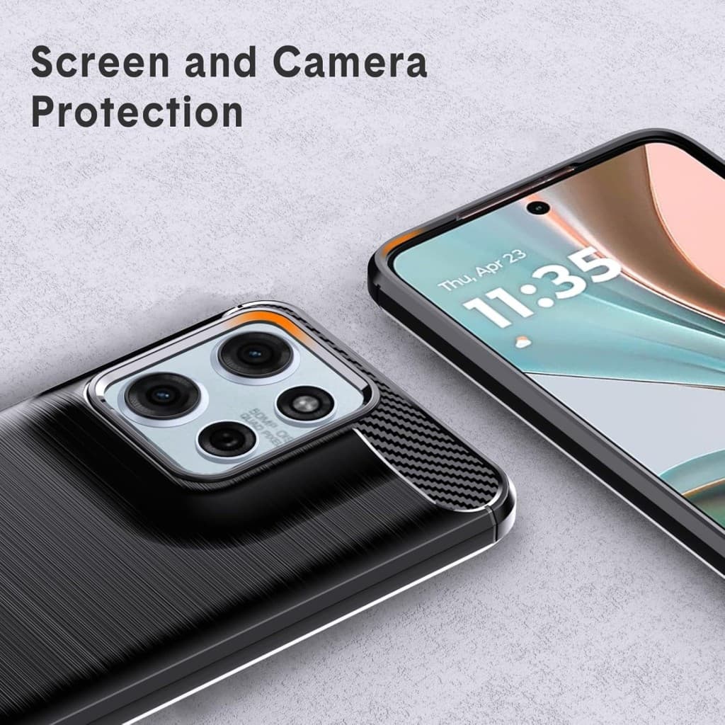 Techsuit Carbon Silicone pro Motorola Moto G15 G15 Power černý - náhled 4