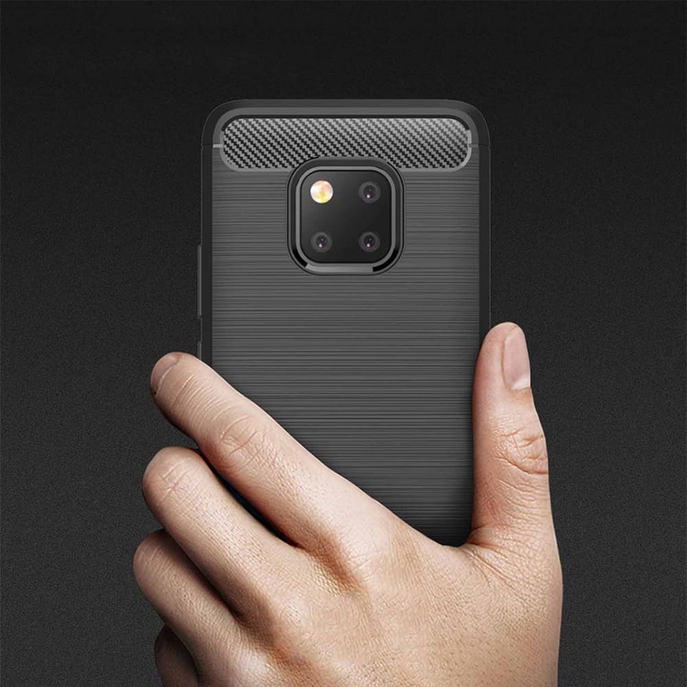 Techsuit Carbon Silicone pro Huawei Mate 20 Pro černá - náhled 4