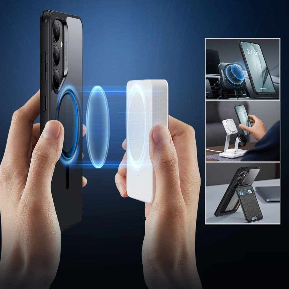 ESR Classic Hybrid HaloLock pro Samsung Galaxy S25 Plus černá průhledná - náhled 4