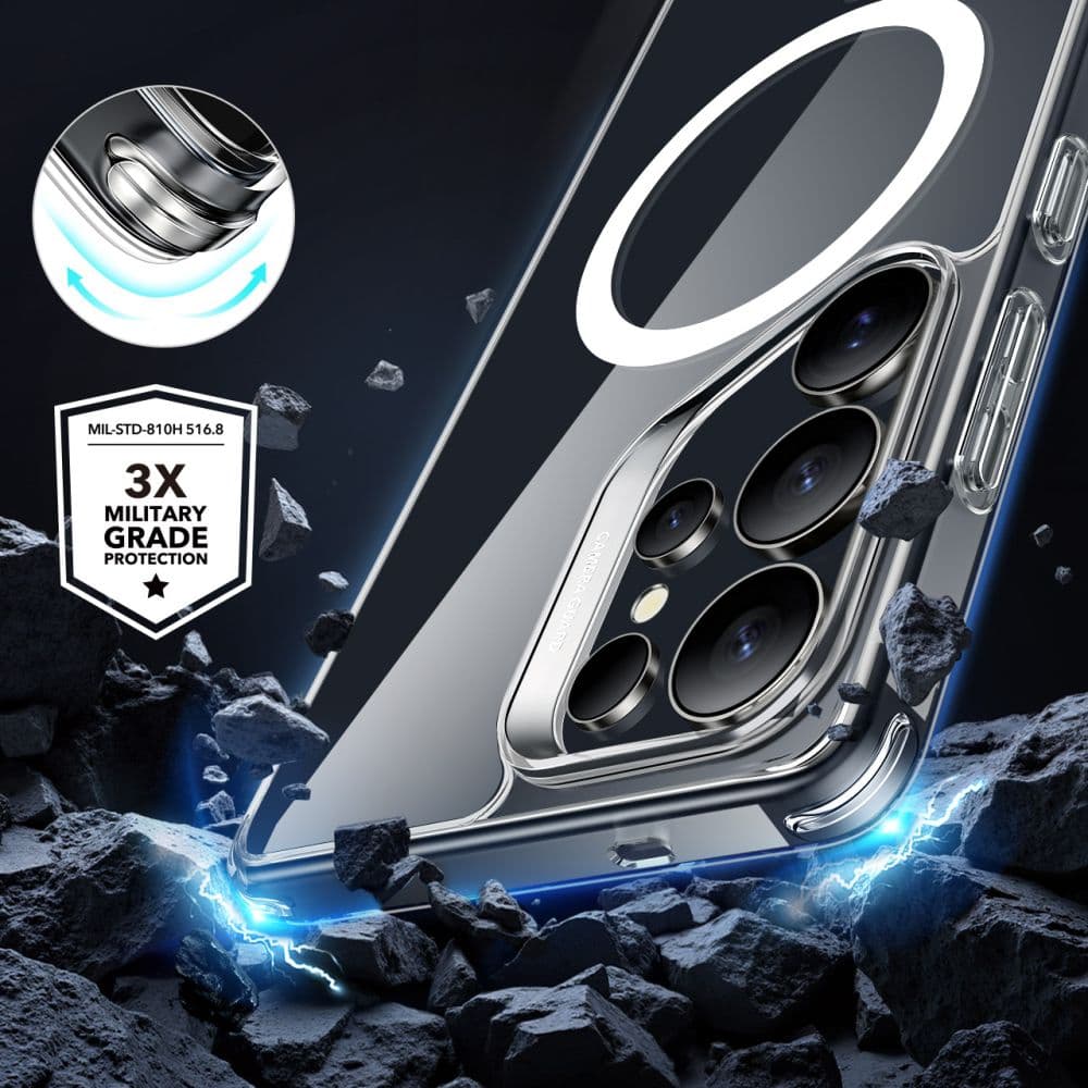 ESR Classic Hybrid HaloLock pro Samsung Galaxy S25 Ultra průhledný - náhled 4