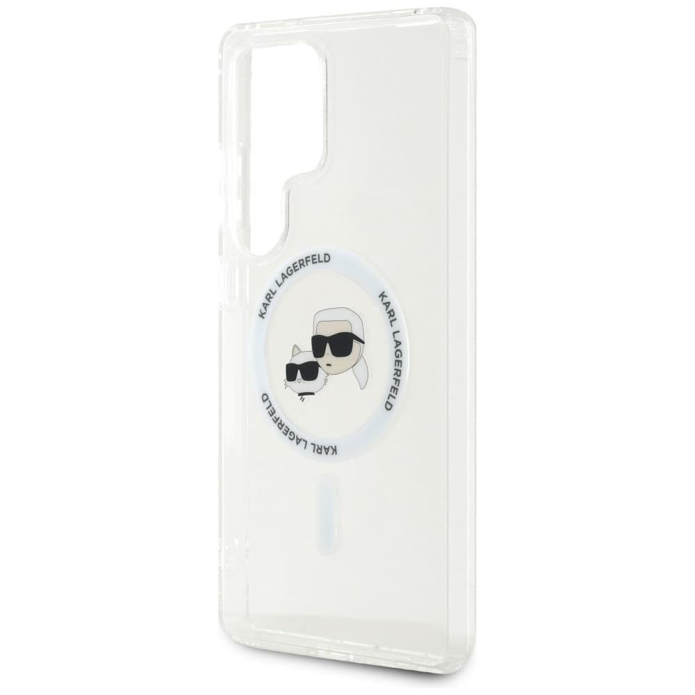 Karl Lagerfeld IML MagSafe Samsung Galaxy S25 Ultra Metal Karl a Choupette Head - náhled 4