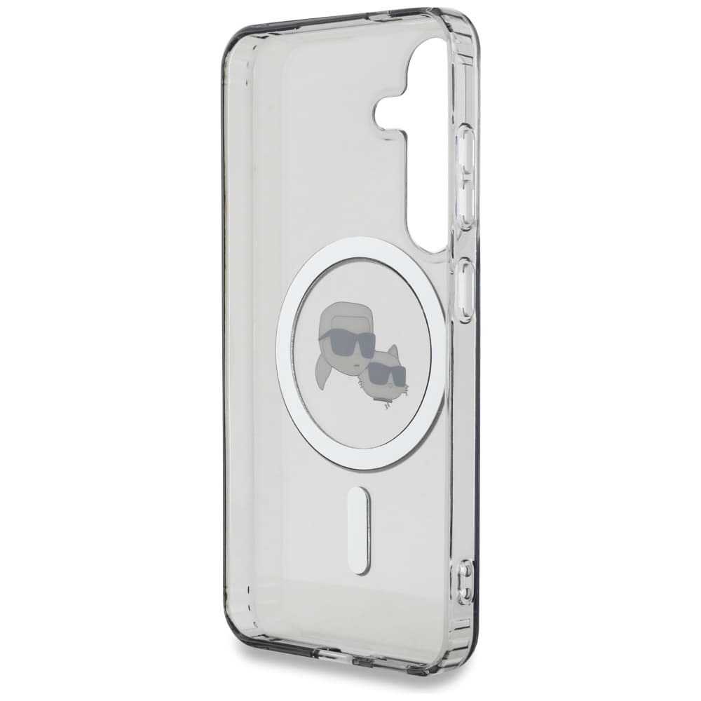 Karl Lagerfeld IML MagSafe Samsung Galaxy S25 Metal Karl a Choupette hlavy - náhled 4