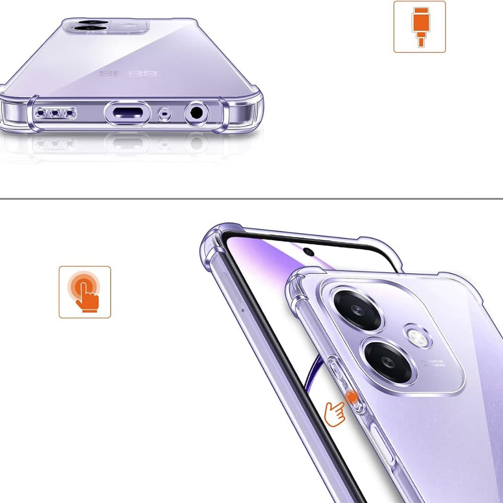 Techsuit Shockproof průhledný silikonový obal Oppo A40 4G průhledný - náhled 4