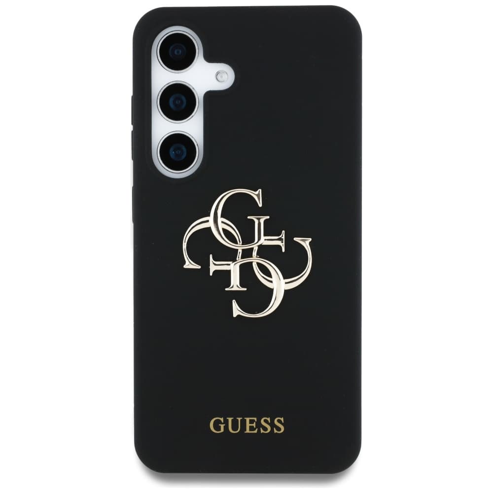 Guess Silicone 4G Big Metal Logo pouzdro Samsung Galaxy S25 černé - náhled 4