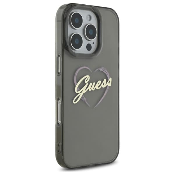 Guess Hardcase IML Heart iPhone 16 Pro Max černá - náhled 4