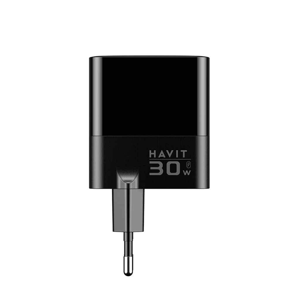 Havit Wall Charger UCLE001 EU 2x USB Type-C 30W GaN Technology černá - náhled 4