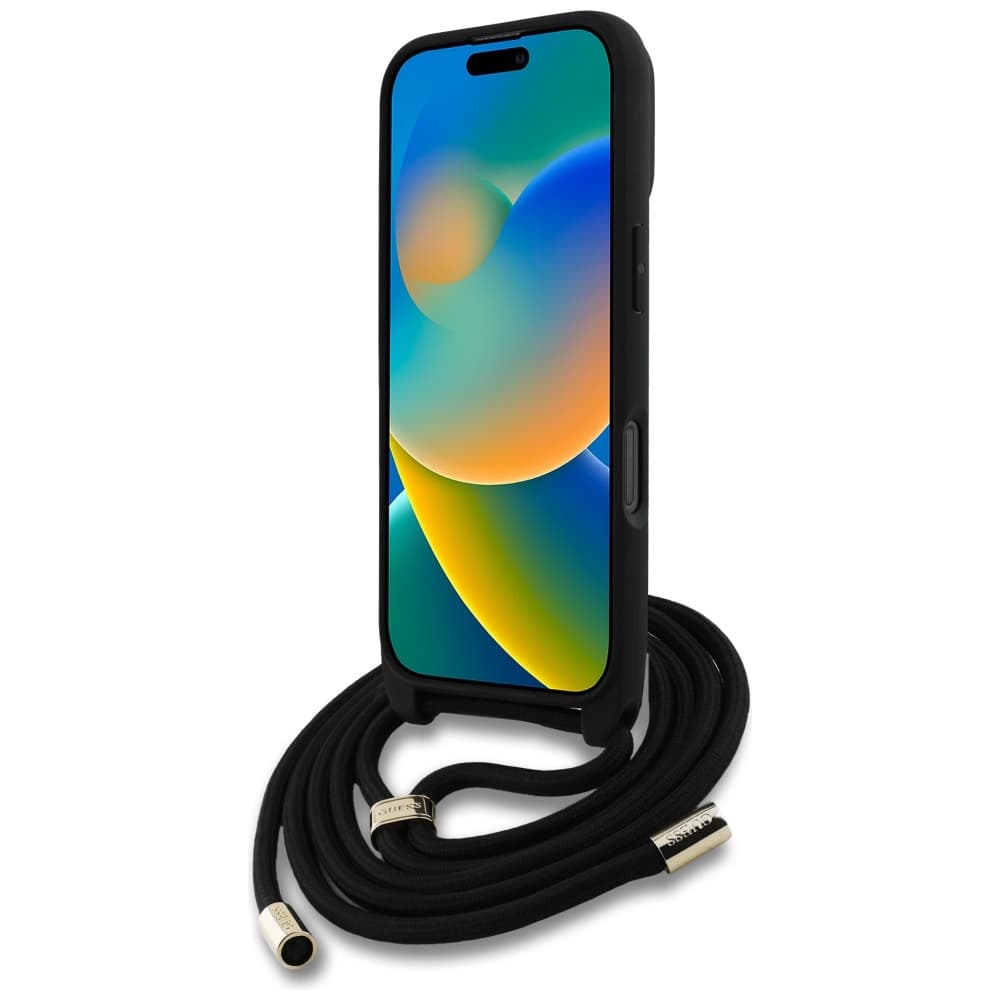 Guess Hardcase 4G Big Logo s popruhem iPhone 16 Pro hnědý - náhled 4