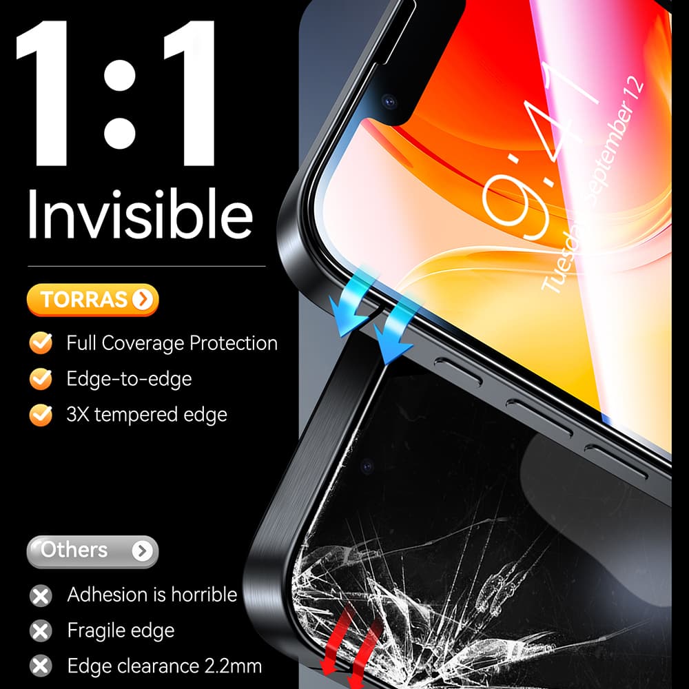 Torras GlassGo Install Master (2 balení) iPhone 16e černá - náhled 4