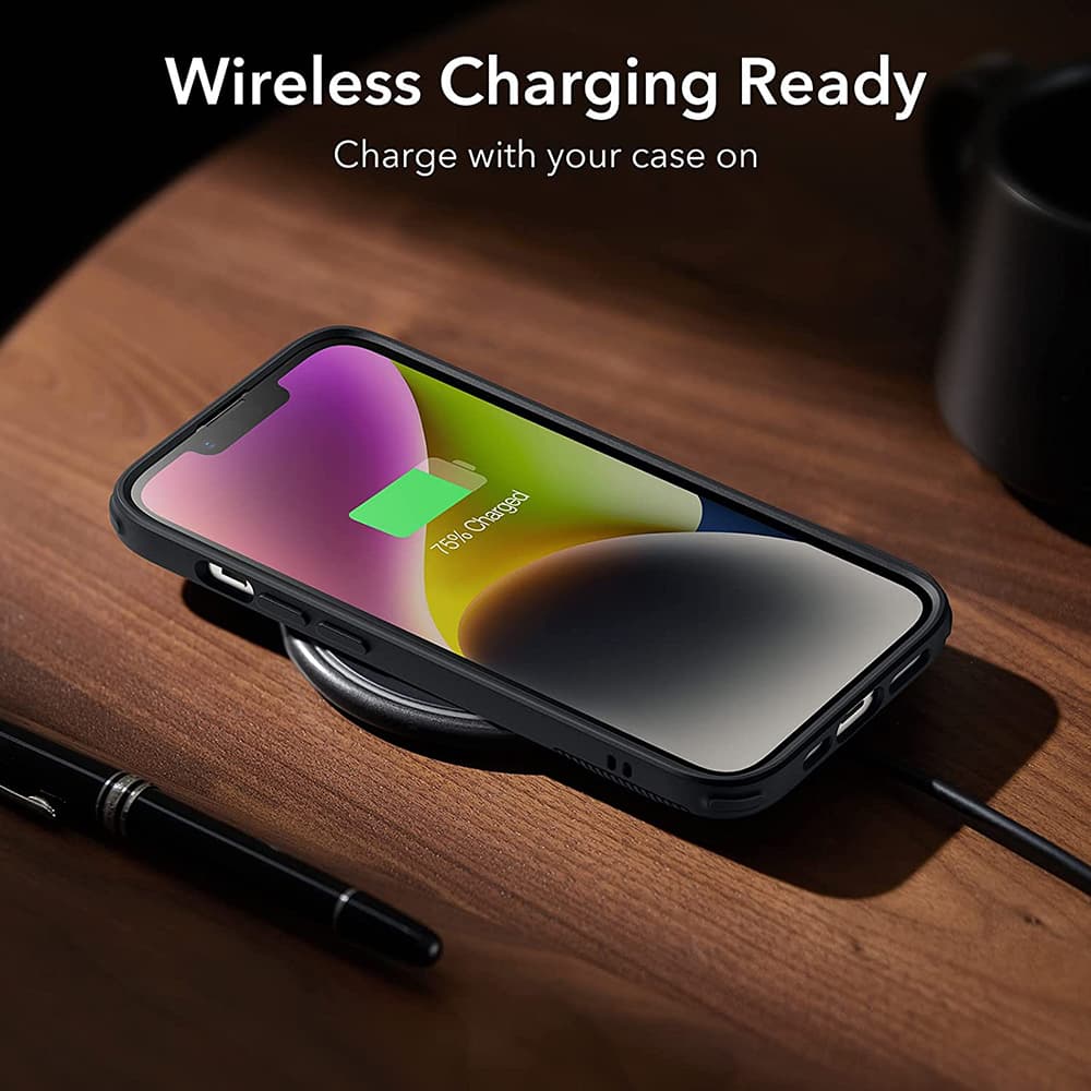 ESR Air Shield Boost Kickstand iPhone 14 Plus Průsvitná černá - náhled 4