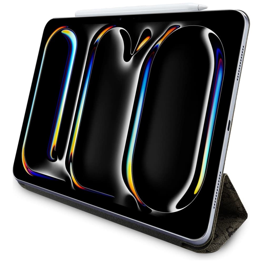 Guess Magnetic 4G Big Logo pouzdro iPad Pro 11 2024/2025 hnědé - náhled 4