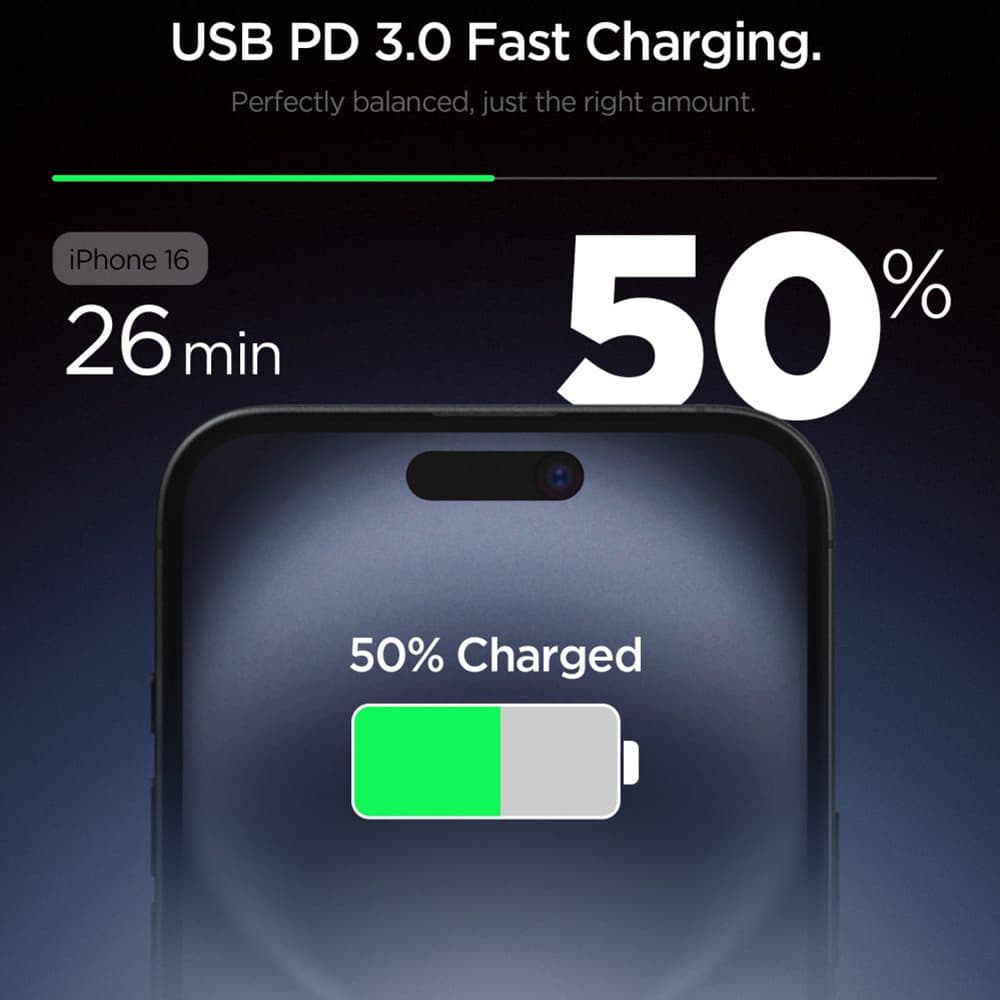Nabíječka do zdi Spigen Essential EE201EU Type-C bílá - náhled 4