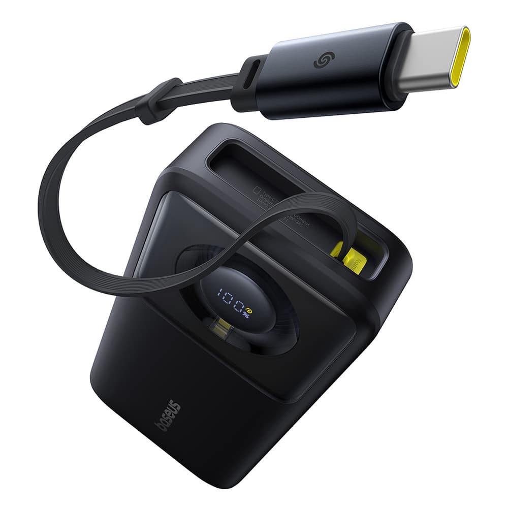 Baseus Power Bank Free2Pull s USB-C kabelem 20000mAh 65W černá - náhled 4