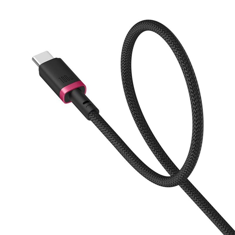 Baseus - datový kabel Dura Series (P10377803U01-01) - pro MacBook, Type-C, rychlé nabíjení, PD 100W, 480Mbps, 1m - červeno-černý - náhled 4