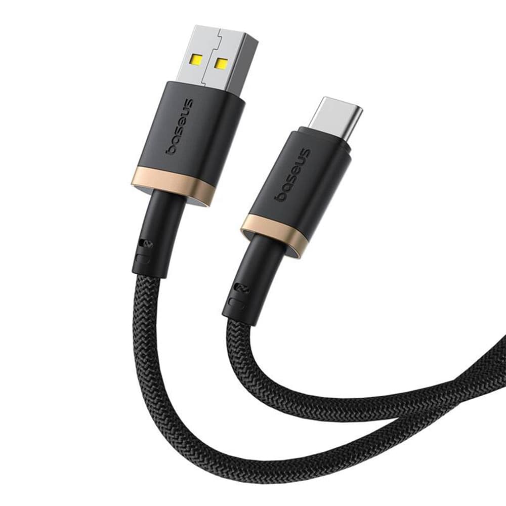 Baseus Data Cable Dura Series USB na Type-C Rychlé nabíjení 60W 2m Zlatá Černá - náhled 4