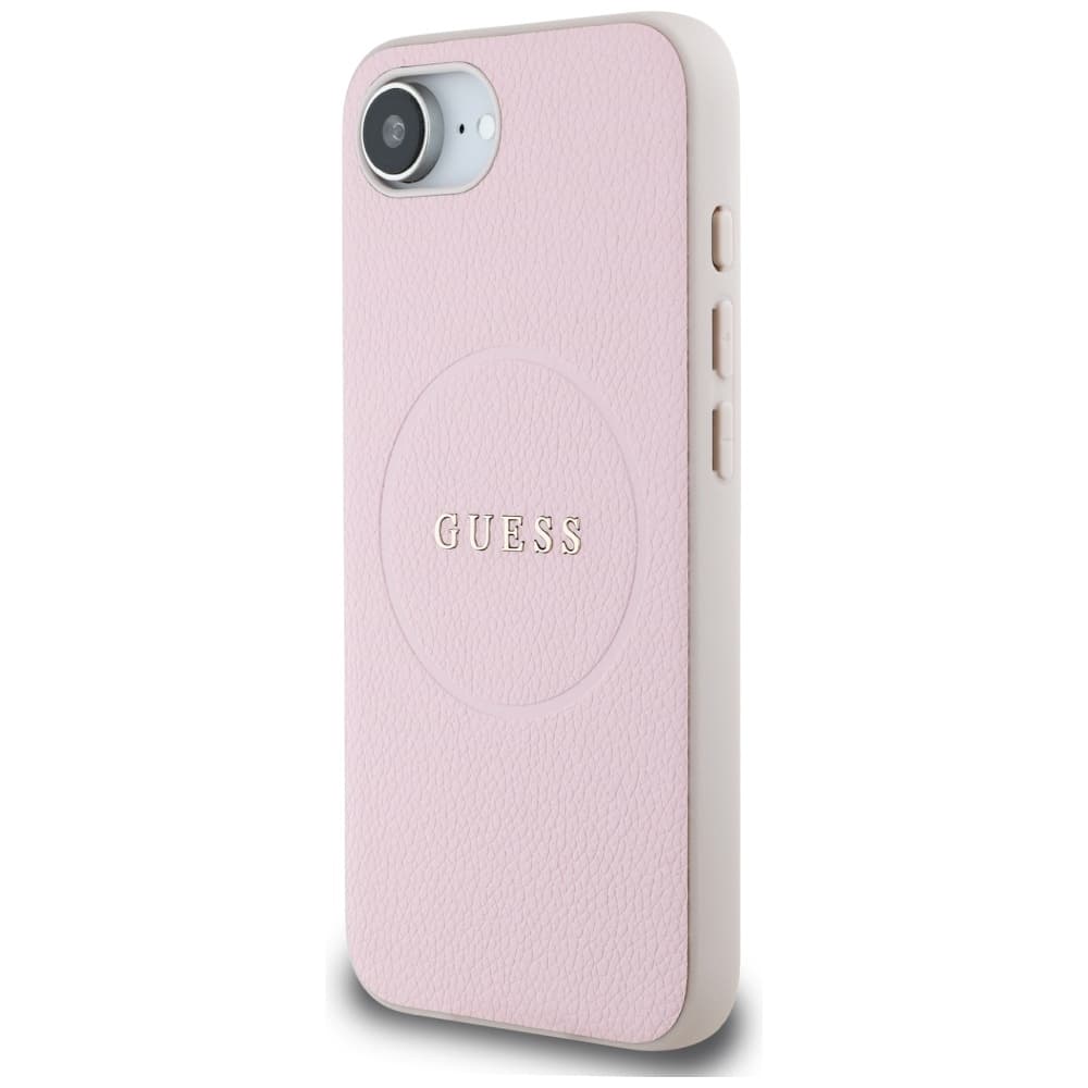 Guess Grained Gold Ring MagSafe iPhone 16e Růžová - náhled 4