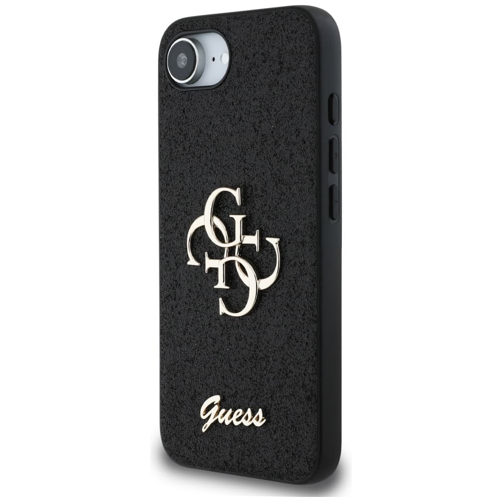 Guess Glitter Fixed Big 4G GUHCPSE4HG4SGK iPhone 16e Černá - náhled 4