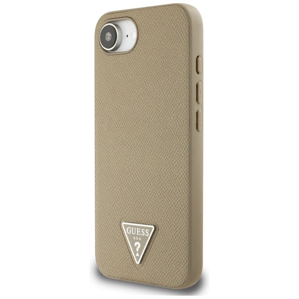 Guess Grained PU Triangle Logo MagSafe GUHMPSE4PGTSPSW iPhone 16e hnědý - náhled 4